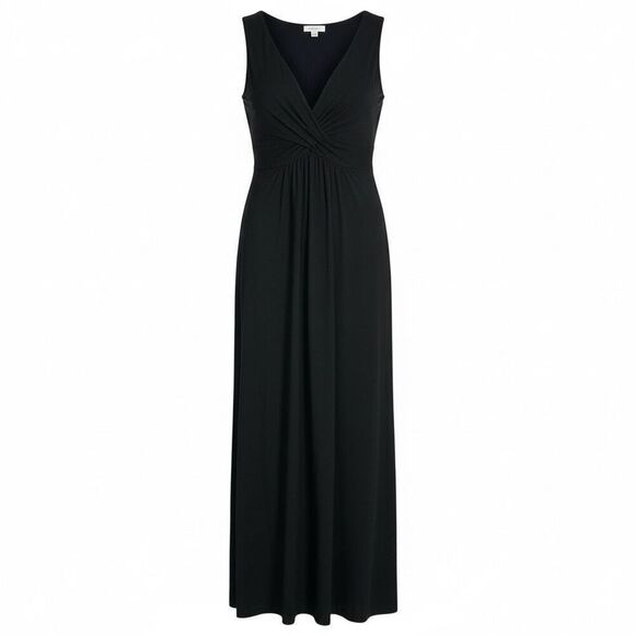 Chico's Dresses & Skirts - Chico's Black Sleeveless V-Neck Knot-front Maxi Dress